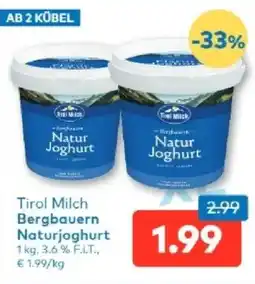 T&G Tirol Milch Bergbauern Naturjoghurt Angebot