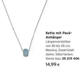 Kette mit Pavé- Anhänger