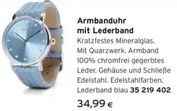Tchibo Eduscho Armbanduhr mit Lederband Angebot