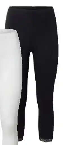 Tchibo Eduscho 3/4-Leggings mit Spitzenborte, schwarz Angebot
