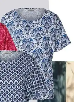Tchibo Eduscho Blusenshirt, blauer Alloverprint Angebot