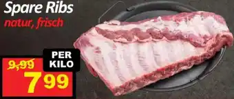 Spare ribs natur, frisch