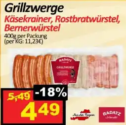 Wurstico Grillzwerge käsekrainer, rostbratwürstel, bernerwürstel Angebot