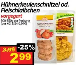 Wurstico Hühnerkeulenschnitzel od. fleischlaibchen vorgegart Angebot