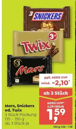 ADEG Mars, snickers od. twix Angebot