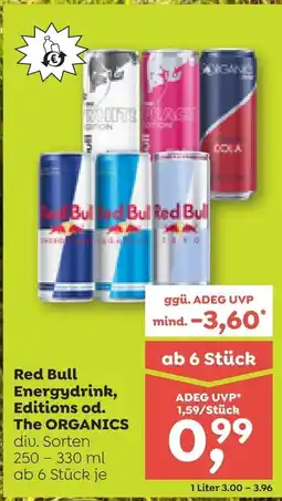 ADEG Red bull energydrink, editions od. the organics Angebot