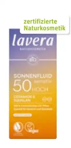 dm Lavera Sonnenfluid Sensitiv Gesicht & Dekolleté LSF 50 Angebot