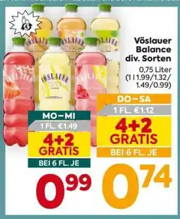 Billa Vöslauer Balance div. Sorten Angebot
