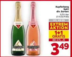 Billa Kupferberg Sekt div. Sorten Angebot
