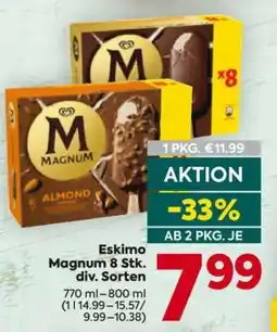 Billa Eskimo Magnum 8 Stk. div. Sorten Angebot