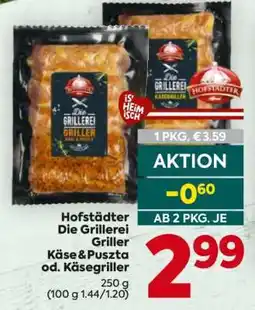 Billa Hofstädter Die Grillerei Griller Käse & Puszta od. Käsegriller Angebot