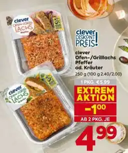 Billa clever Ofen-/Grilllachs Pfeffer od. Kräuter Angebot