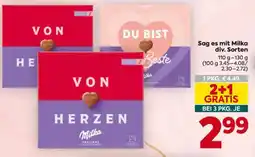 Billa Sag es mit Milka div. Sorten Angebot