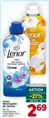 Billa Lenor Weichspüler div. Sorten Angebot