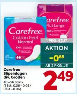 Billa Carefree Slipeinlagen div. Größen Angebot