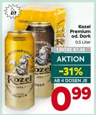 Billa Kozel Premium od. Dark Angebot