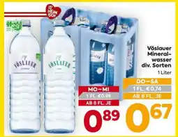 Billa Vöslauer Mineralwasser div. Sorten Angebot
