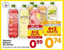 Billa Vöslauer Balance div. Sorten Angebot