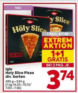 Billa Iglo Holy Slice Pizza div. Sorten Angebot