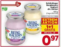 Billa Schärdinger Bergbauern Joghurt div. Sorten Angebot