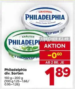 Billa Philadelphia div. Sorten Angebot