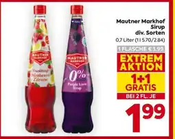 Billa Mautner Markhof Sirup div. Sorten Angebot