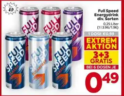 Billa Full Speed Energydrink div. Sorten Angebot