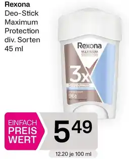 Bipa Rexona deo stick maximum protection Angebot