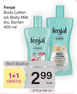 Bipa Fenjal Body Lotion od. Body Milk Angebot