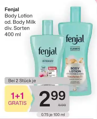 Bipa Fenjal Body Lotion od. Body Milk Angebot