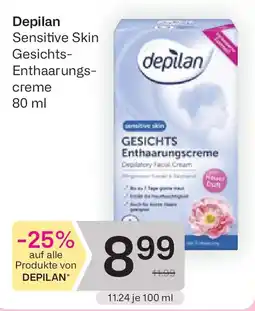 Bipa Depilan sensitive skin gesichts- enthaarungs- creme Angebot