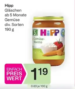 Bipa Hipp Gläschen ab 5 Monate Gemüse Angebot