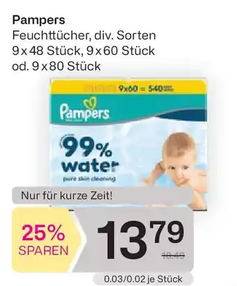 Bipa Pampers Feuchttücher Angebot
