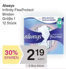 Bipa Always Infinity FlexProtect Binden Angebot