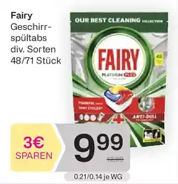 Bipa Fairy Geschirr- spültabs Angebot