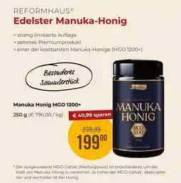 Martin Reformstark Manuka honig mgo 1200+ Angebot