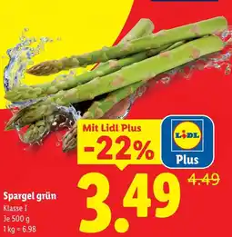 Lidl Spargel grün Angebot