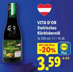 Lidl Vita d'or steirisches kürbiskernöl Angebot
