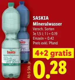 Lidl Saskia Mineralwasser Angebot