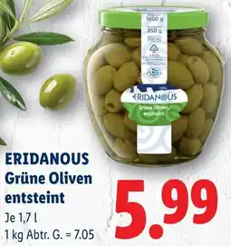 Lidl Eridanous grüne oliven entsteint Angebot
