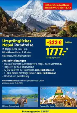Lidl Ursprüngliches Nepal Rundreise Angebot