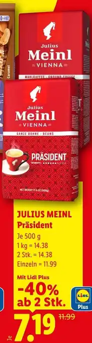 Lidl Julius meinl präsident Angebot