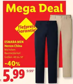 Lidl Esmara men Herren Chino Angebot