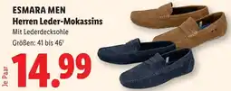Lidl Esmara men Herren Leder-Mokassins Angebot