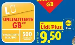 Lidl Unlimitierte GB Angebot