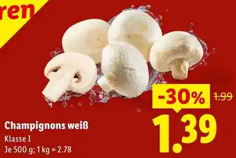 Lidl Champignons weiß Angebot
