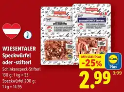 Lidl Wiesentaler speckwürfel oder -stifterl Angebot