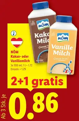 Lidl NÖM Kakao- oder Vanillemilch Angebot