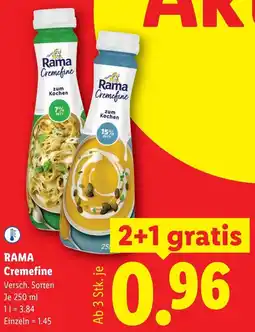 Lidl Rama Cremefine Angebot