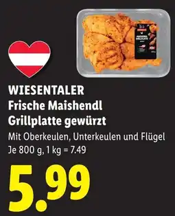 Lidl Wiesentaler Frische Maishendl Grillplatte gewürzt Angebot